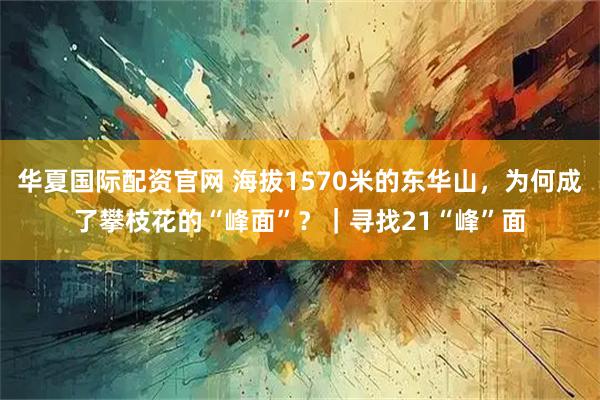 华夏国际配资官网 海拔1570米的东华山，为何成了攀枝花的“峰面”？｜寻找21“峰”面